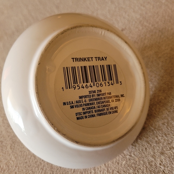 Fox Porcelain Fox Trinket Dish Jewelry Tray Gold and Cream - Picture 5 of 5